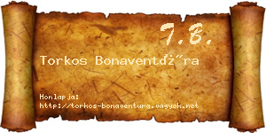 Torkos Bonaventúra névjegykártya